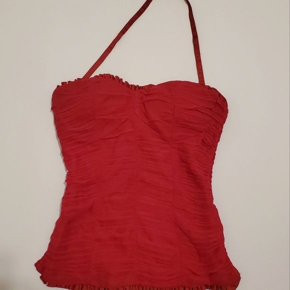 BEBE Fuschia Hot Pink Halter Bustier Corset Top - Size XXS, 00 - Picture 2 of 4